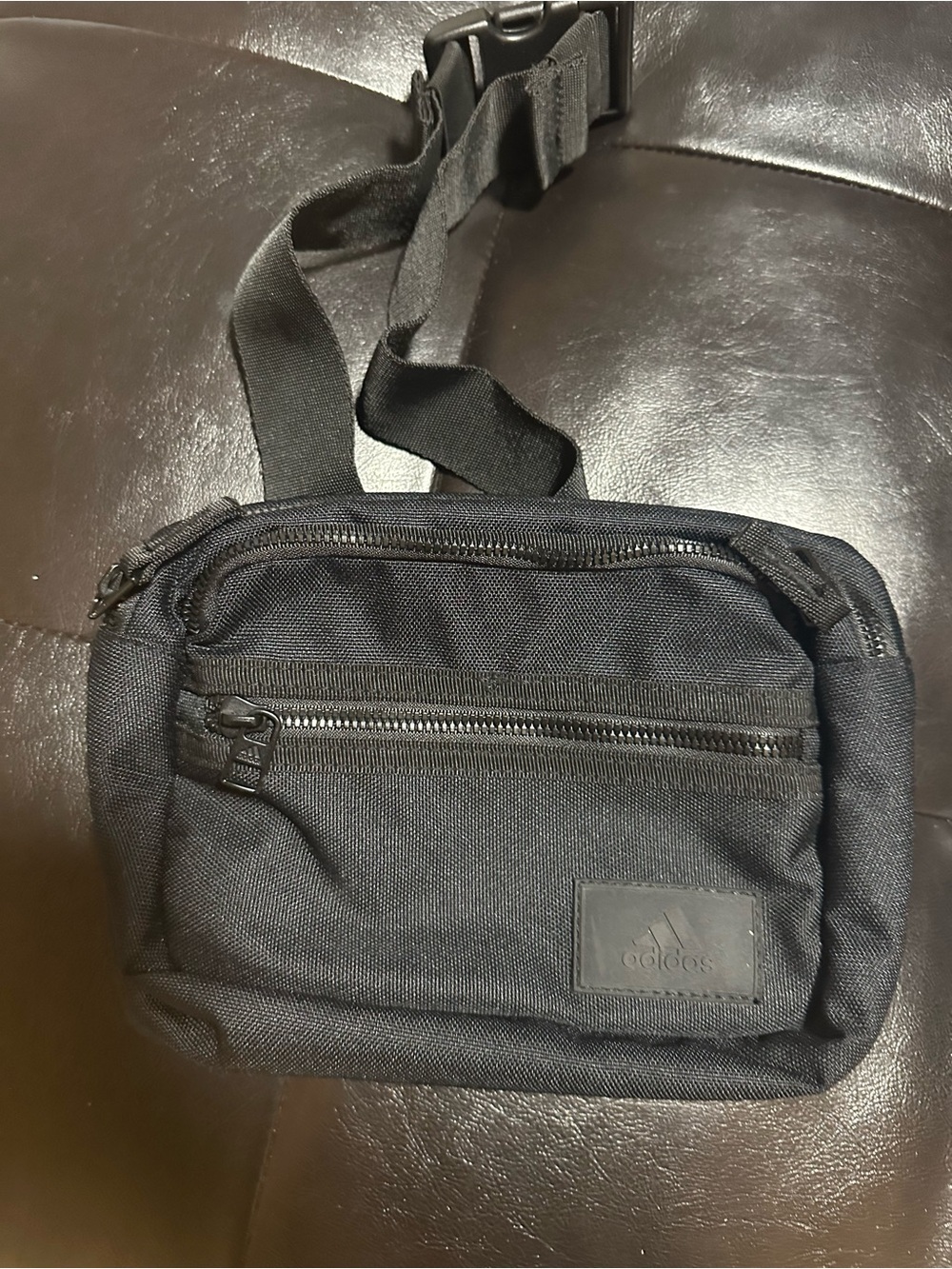adidas Black Waist / Sling Pouch with Front Zip